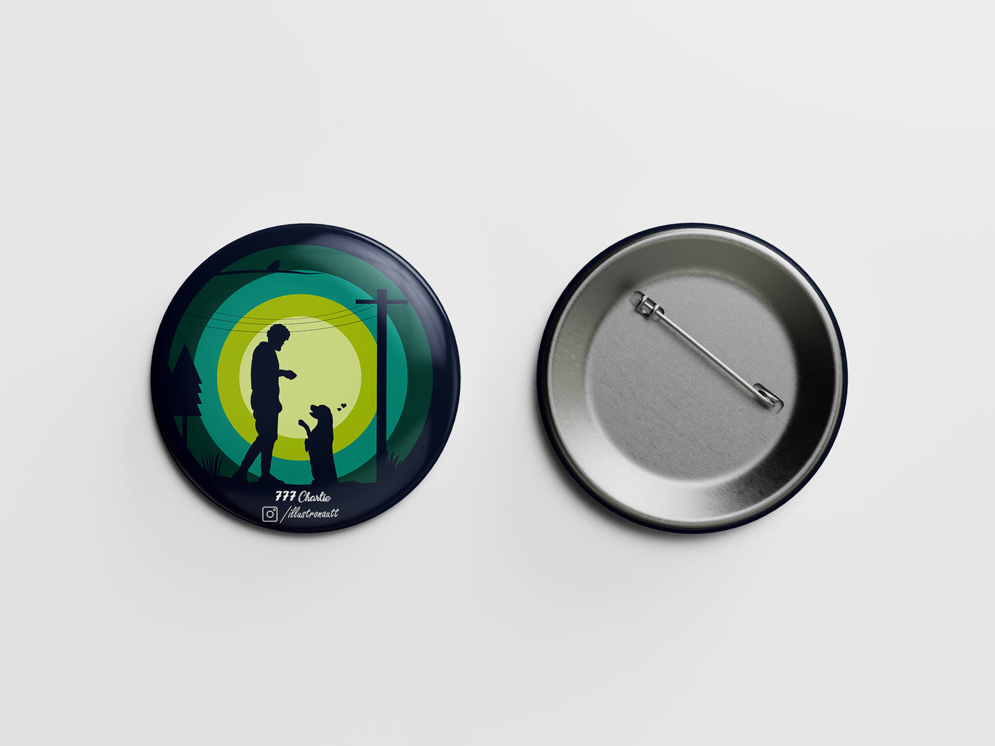 777 Charlie Button Badge Magnet