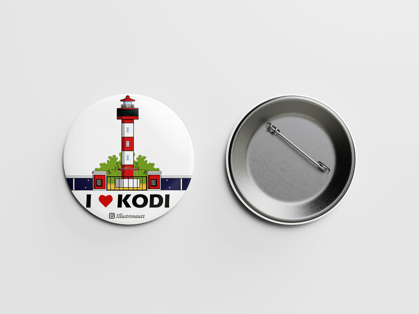 Kodi Light House Button Badge Magnet