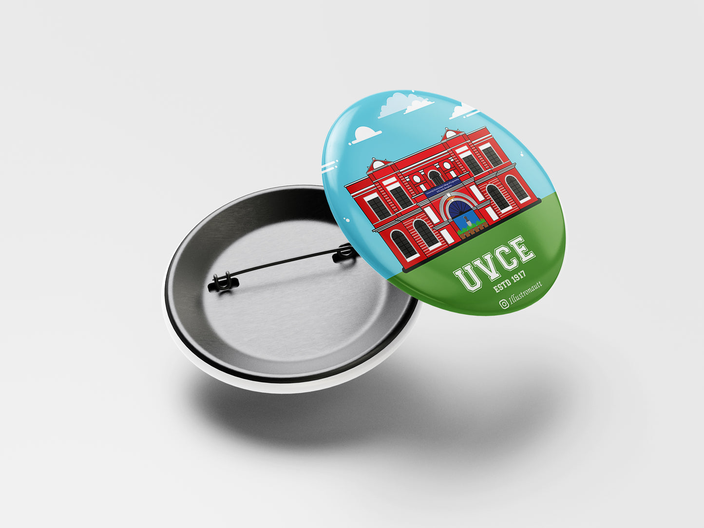 UVCE Button Badge Magnet